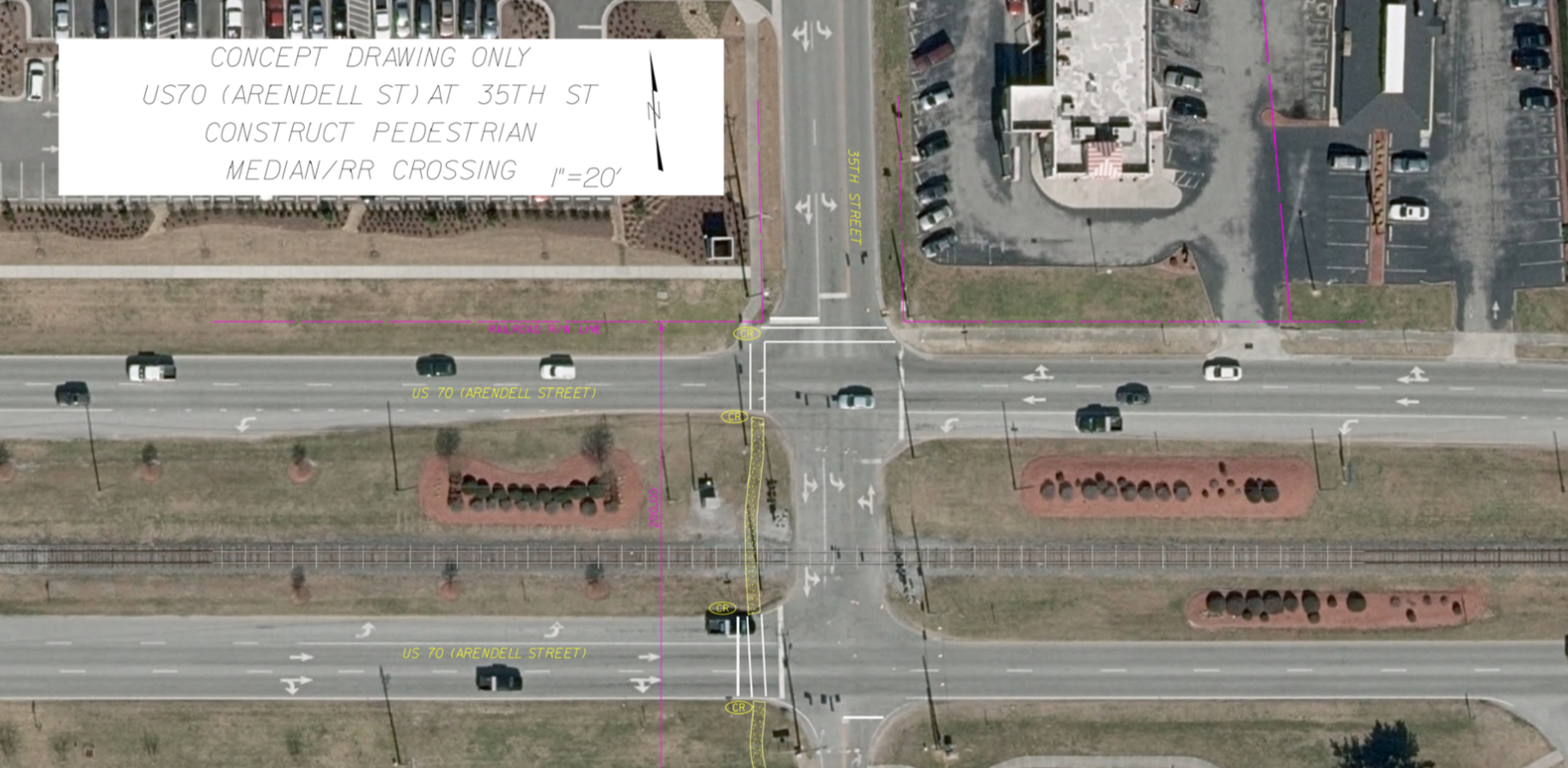 Morehead City, hospital and college put support behind crosswalk at 35th and Arendell streets